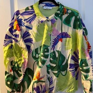 Marc New York Multicolor Tropical Print Blouse